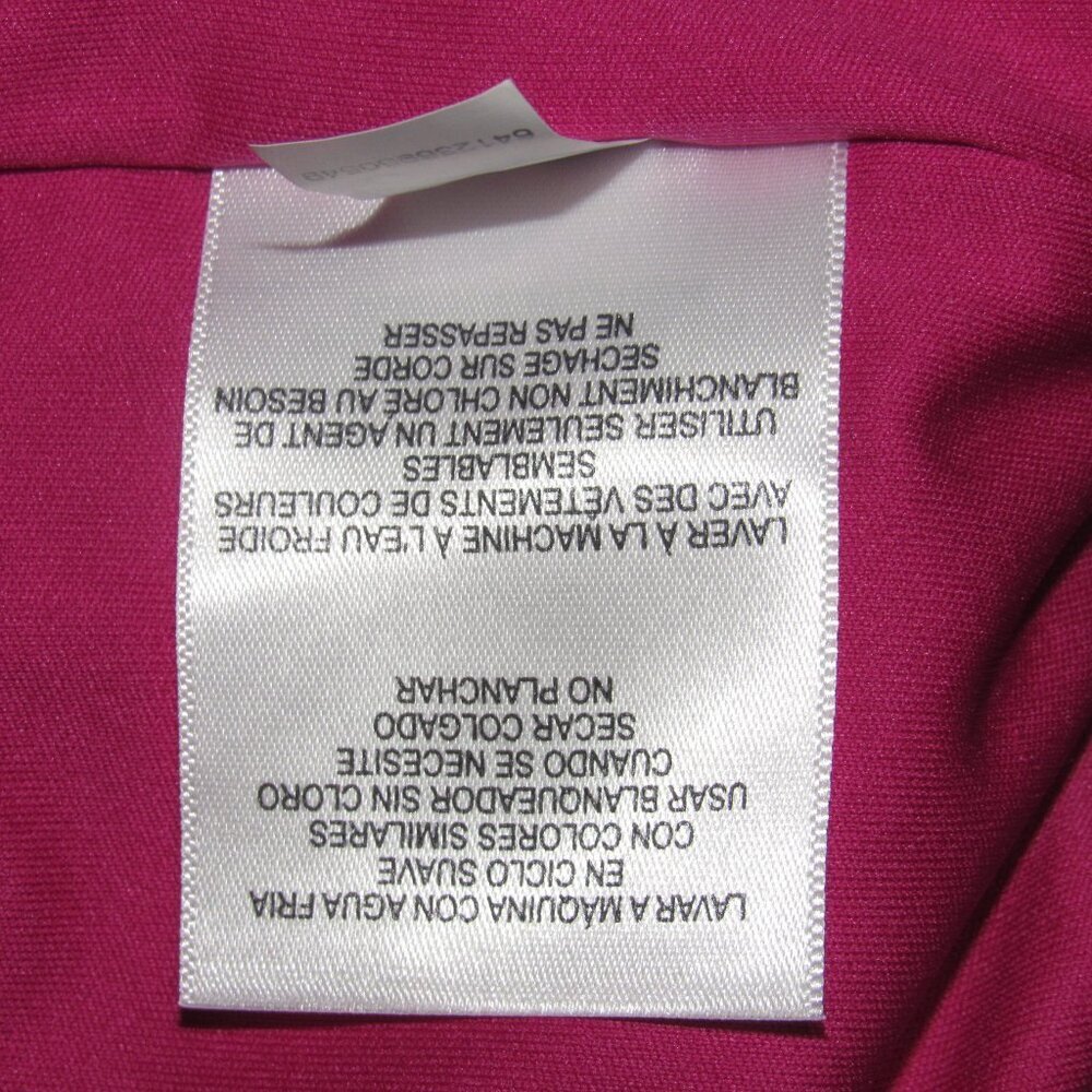 NWT London Times Fuchsia Mock-Neck Tiered Dress Size 16 Romantic Flirty Chic - Picture 7 of 8